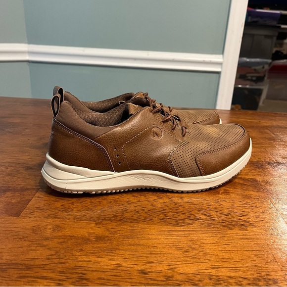 Nunn Bush + Bloom Men's Brown Leather Conway Moc Toe Oxford Shoes size 8 - Picture 1 of 10